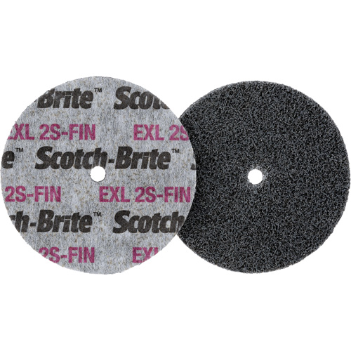 Meule homog&egrave;ne Scotch-Brite EXL, 3" x 1/2", Arbre de 1/4" Kelford