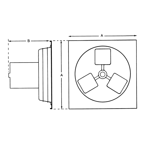 Exhaust Fan 12" 1SP Panel Series Kelford