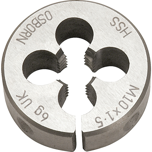 Split Circular Die, M10 X 1.5 Thread, High Speed Steel Kelford