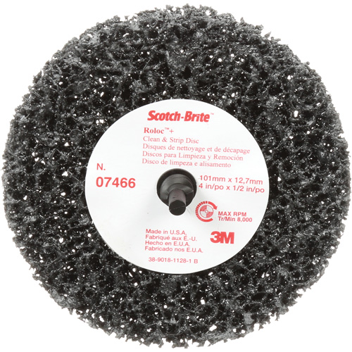 Scotch-Brite Roloc Clean and Strip Disc, 4" Dia., Extra Coarse Grit, Silicon Carbide Kelford