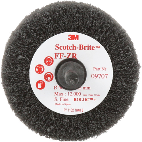 Brosse &agrave; lamelles pour la coupe et le polissage Scotch-Brite, Oxyde d'aluminium, Grain Fin, 2" x 1" x 1/4" Kelford