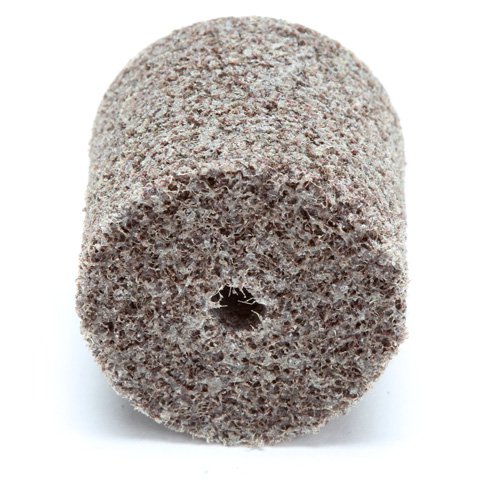 Meule d'abrasion et de polissage unitaris&eacute;e Scotch-Brite, 1" x 1", Arbre de 3/16"-7, Grain de Moyen, Oxyde d'aluminium Kelford