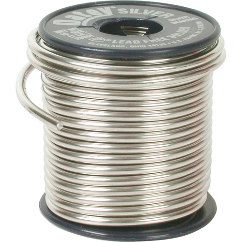 Plumbing Solder, Lead-Free, 60-100% Tin 1-5% Bismuth 1-5% Copper 1-5% Silver, Solid Core, 0.117" Dia. Kelford