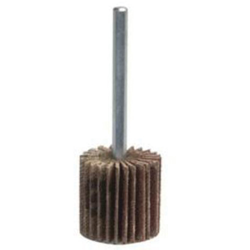 Grind-O-Flex Mini Mounted Flap Wheel, Aluminum Oxide, 180 Grit, 3" x 1" x 1/4" Kelford