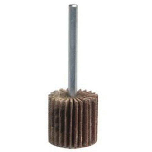 Grind-O-Flex Mini Mounted Flap Wheel, Aluminum Oxide, 240 Grit, 2" x 1/2" x 1/4" Kelford