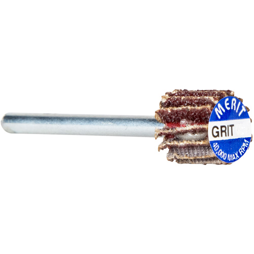 High Performance Micro-Mini Flap Wheel, Aluminum Oxide, 180 Grit, 3/4" x 1/2" x 1/8" Kelford