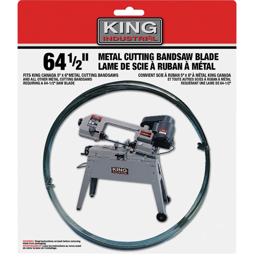 Bandsaw Metal Blade, Carbon Steel, 64-1/2" L x 1/2" W x 0.025" Thick, 24 TPI Kelford