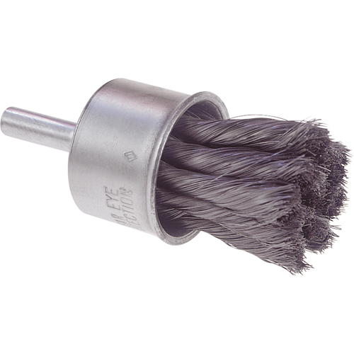 Knot Wire End Brush, 3/4" Dia., 0.014 Wire Dia., 1/4" Shank Kelford