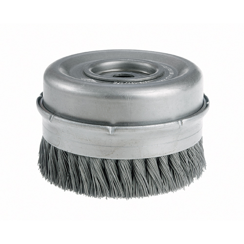 Brosses-boisseau &agrave; fils nou&eacute;s avec bride - Robustes, 4" dia. x 5/8"-11 arbre Kelford