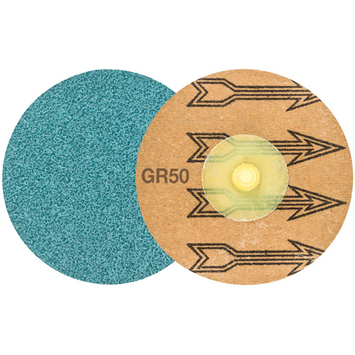 TWIST TOPCUT Sanding Disc, 3" Dia., 50 Grit, Zirconium Kelford