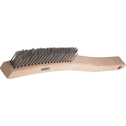V-Trim Long Handle Scratch Brushes, Steel, 3 x 19 Wire Rows, 13-3/4" Long Kelford
