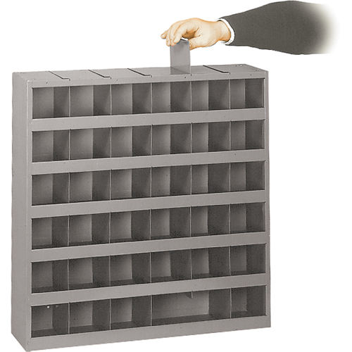 Adjustable Storage Bin Cabinet, Steel, 36 Drawers, 23-3/4" x 4-3/4" x 23-3/4", Grey Kelford