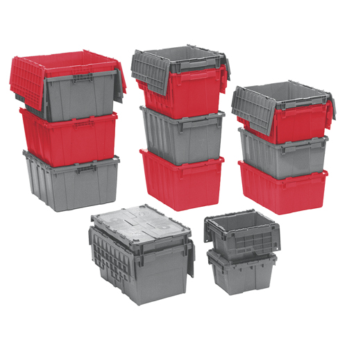 Flipak&reg; Polyethylene Plastic (PE) Distribution Containers, 15.2" x 10.9" x 9.7", Blue Kelford