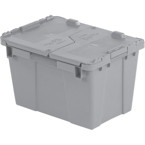 Contenants de distribution Flipak en plastique poly&eacute;thyl&egrave;ne (PE), 15,2" x 10,9" x 9,7", Gris Kelford