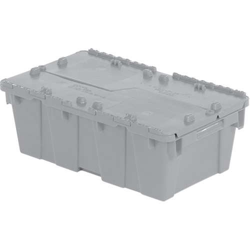 Contenants de distribution Flipak en plastique poly&eacute;thyl&egrave;ne (PE), 19,7" x 11,8" x 7,3", Gris Kelford