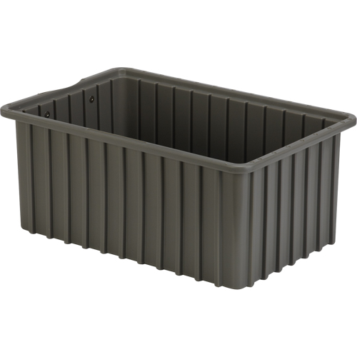 Contenants Divider Box, Poly&eacute;thyl&egrave;ne, 16,5" la x 10,9" p x 7" h, Gris Kelford