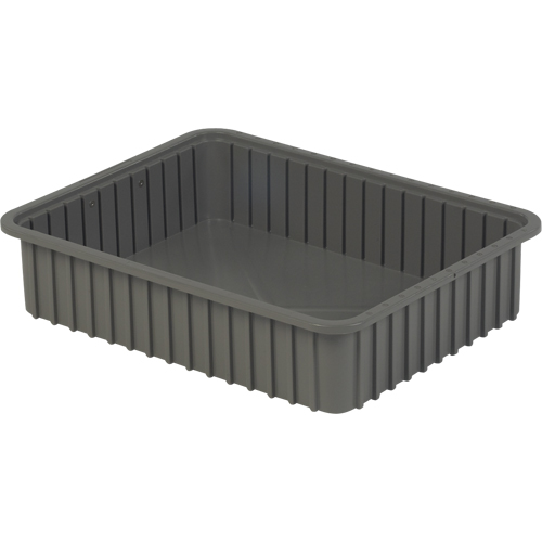 Contenants Divider Box, Poly&eacute;thyl&egrave;ne, 22,4" la x 17,4" p x 5" h, Gris Kelford