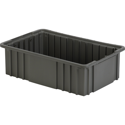 Contenant Divider Box, Poly&eacute;thyl&egrave;ne, 16,5" la x 10,9" p x 5" h, Gris Kelford