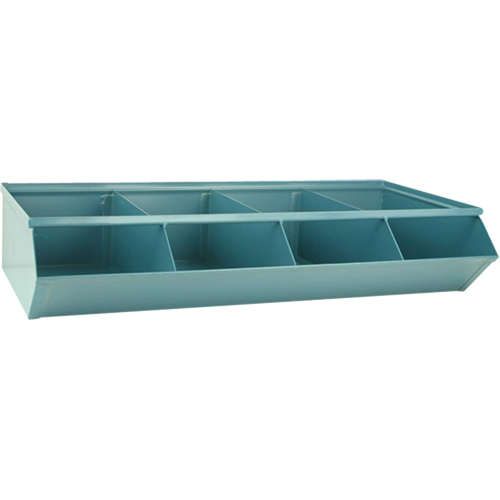 Bacs sectionnels superposables, Cap. 100 lb, 37" la x 18-3/4" p x 7-1/2" h, Bleu Kelford