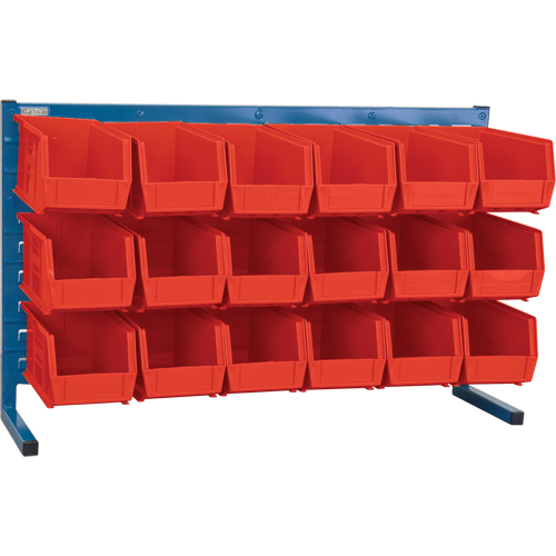 Rayonnage &agrave; persienne avec bacs, 18 bacs, 36" la x 8-1/4" p x 22" h Kelford