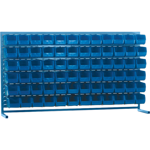 Rayonnage &agrave; persienne avec bacs, 72 bacs, 72" la x 15" p x 40" h Kelford
