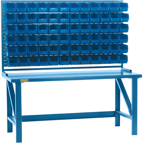 Rayonnage &agrave; persienne avec bacs, 72 bacs, 72" la x 15" p x 40" h Kelford
