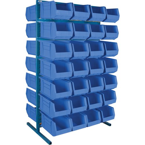 Double-Sided Stationary Bin Rack, 36" W x 24" D x 61" H, 56 Bins Kelford