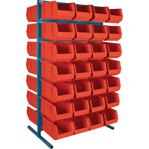Double-Sided Stationary Bin Rack, 36" W x 24" D x 61" H, 56 Bins Kelford