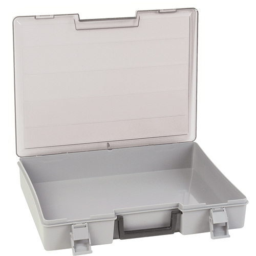 Compartment Case, Plastic, 15-1/2" W x 11-3/4" D x 2-1/2" H, Grey Kelford