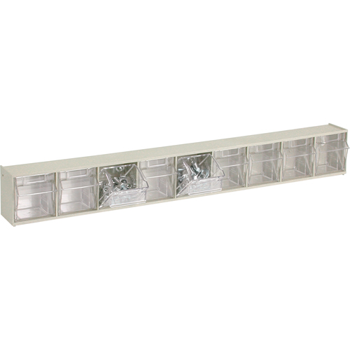 Tip-Out Bins Modular Storage System, 23-5/8" W x 2-1/2" D x 3-1/8" H, 9 Drawers Kelford