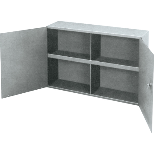 Utility Cabinet, Steel, 2 Shelves, 22-1/4" H x 33-3/4" W x 8-1/2" D, Grey Kelford