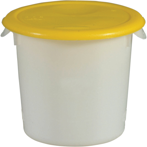 Round Storage Containers, 7-4/5" H x 8-1/2" D, 3.79 L Capacity, White Kelford