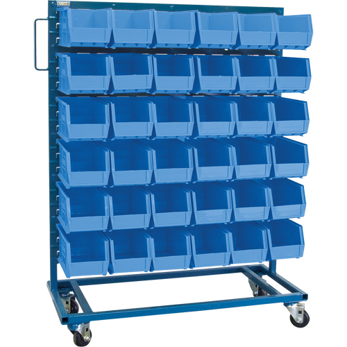 Support mobile pour bacs &agrave; un c&ocirc;t&eacute;, &agrave; un c&ocirc;t&eacute;, 36 bacs, 36" la x 16" p x 46-1/2" h Kelford