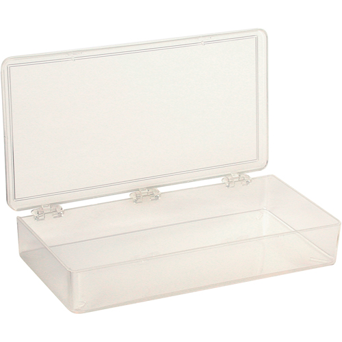 K-Resin Compartment Box, Plastic, 4" W x 8" D x 1-3/16" H, Transparent Kelford