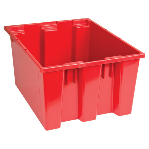 Stack & Nest Totes, 10" x 19.5" x 15.5", Red Kelford