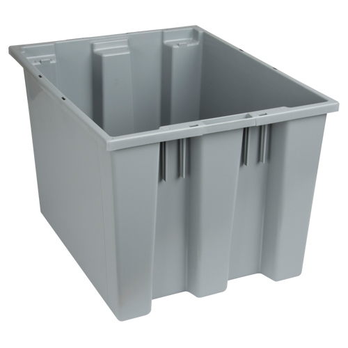 Stack & Nest Totes, 13" x 19.5" x 15.5", Grey Kelford