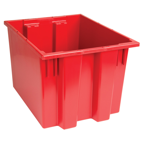 Stack & Nest Totes, 13" x 19.5" x 15.5", Red Kelford