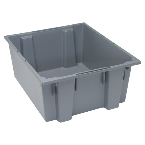 Stack & Nest Totes, 10" x 23.5" x 19.5", Grey Kelford