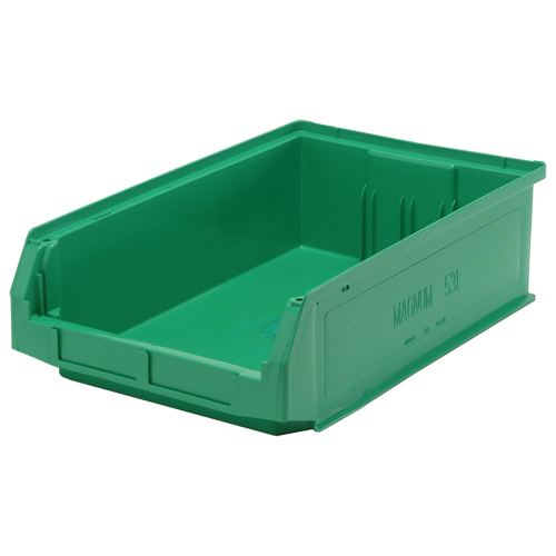 Giant Stacking Containers, 12.375" W x 19.75" D x 5.875" H, Green Kelford