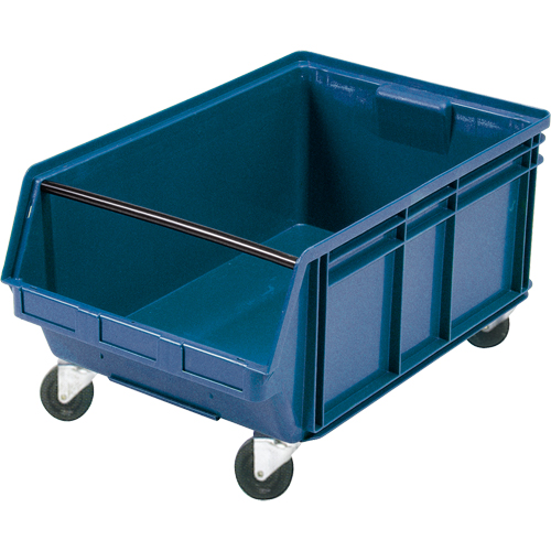 Bac g&eacute;ant empilable et mobile, 11-7/8" ha x 18-3/8" la x 29" p, Capacit&eacute; de 150 lb, Bleu Kelford