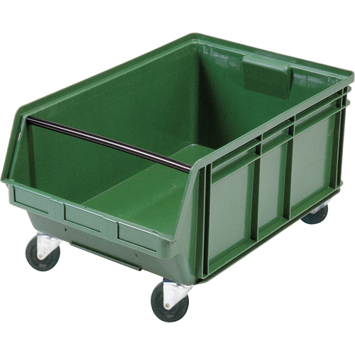 Bac g&eacute;ant empilable et mobile, 11-7/8" ha x 18-3/8" la x 29" p, Capacit&eacute; de 150 lb, Vert Kelford