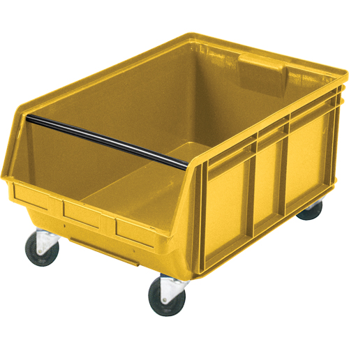 Bac g&eacute;ant empilable et mobile, 11-7/8" ha x 18-3/8" la x 29" p, Capacit&eacute; de 150 lb, Jaune Kelford