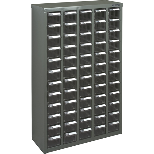Casiers pour pi&egrave;ces KPC-500, Acier galvanis&eacute;, 60 tiroirs, 22-3/5" x 8-7/10" x 36-9/10", Gris Kelford