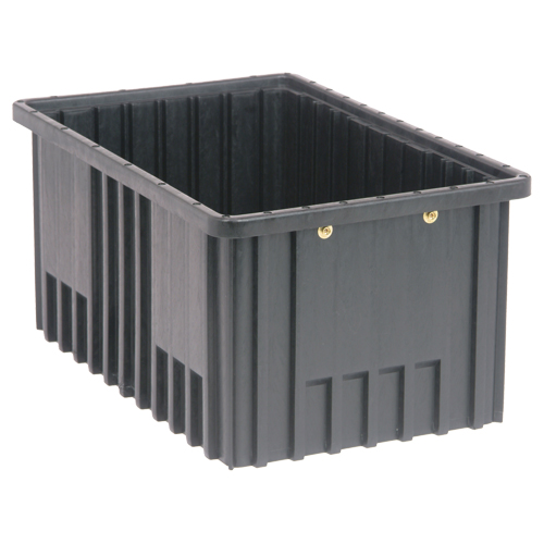 Bacs divisibles conducteurs, Polypropyl&egrave;ne, 10-7/8" la x 16-1/2" p x 8" h, Noir Kelford