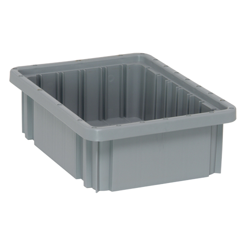 Contenants Divider Box, Plastique, 10,9" la x 8,3" p x 3,5" h, Gris Kelford