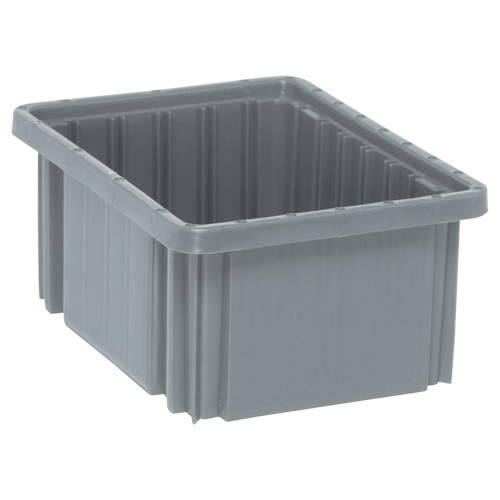 Contenants Divider Box, Plastique, 10,9" la x 8,3" p x 5" h, Gris Kelford