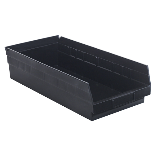 Bac pour &eacute;tag&egrave;re &eacute;conomique, 8-3/8" la, 4" h x 17-7/8" p, Noir Kelford