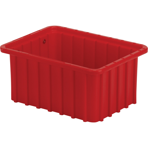 Contenant Divider Box, Poly&eacute;thyl&egrave;ne, 9,8" la x 7,3" p x 5" h, Rouge Kelford