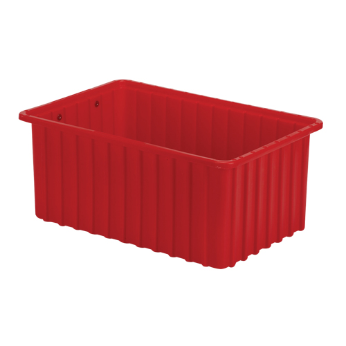 Contenants Divider Box, Poly&eacute;thyl&egrave;ne, 16,5" la x 10,9" p x 7" h, Rouge Kelford