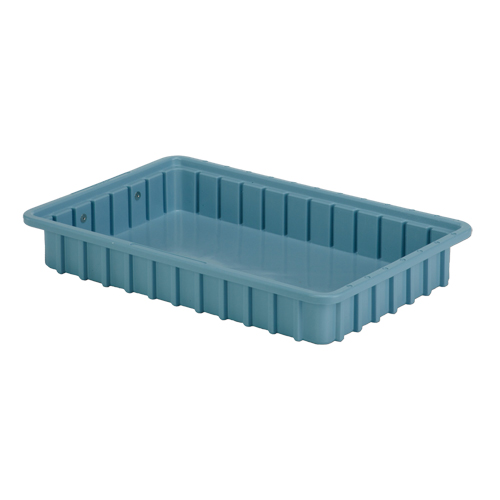 Contenants Divider Box, Poly&eacute;thyl&egrave;ne, 16,5" la x 10,9" p x 2,5" h, Bleu p&acirc;le Kelford